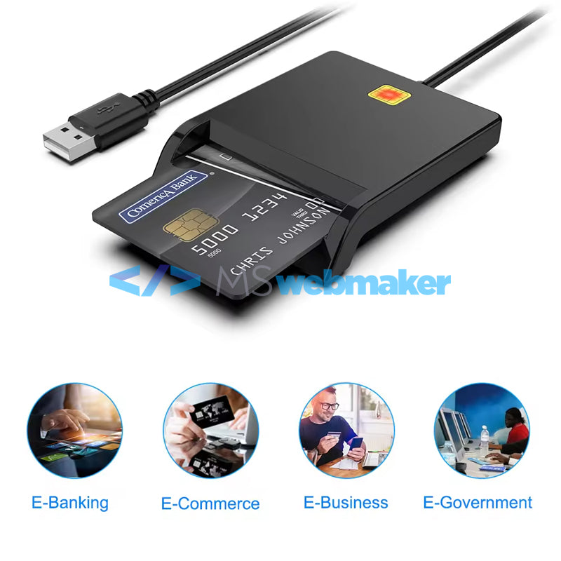 Rocketek USB 2.0 Sam Slot ATM EMV Card Reader – Smart SIM Card Reader Drive