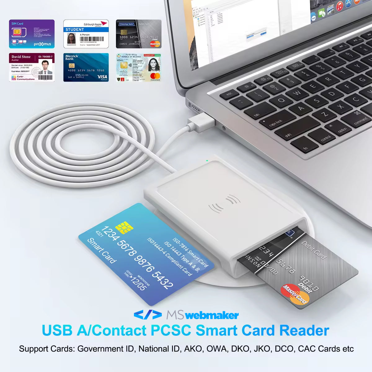 CIE 3.0 NFC RFID Electronic ID and Italian Health Card Reader – ISO 7816 Smart Card Reader Writer