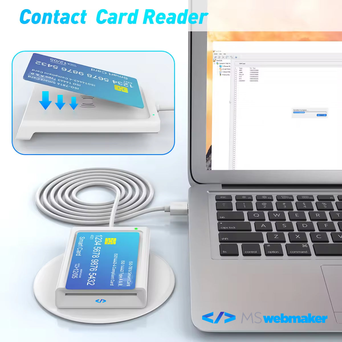 CIE 3.0 NFC RFID Electronic ID and Italian Health Card Reader – ISO 7816 Smart Card Reader Writer